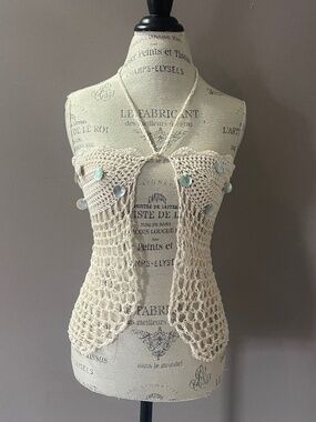100% cotton crochet top